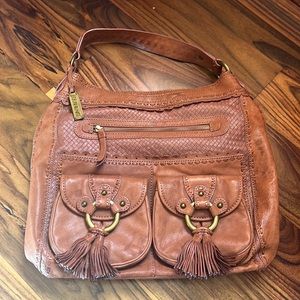 Vintage Lockheart Brown Leather Shoulder Purse